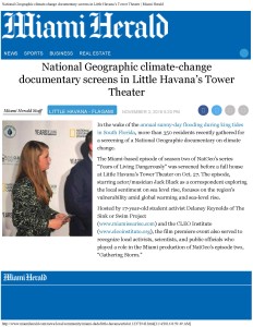 National Geographic climate-change documentary screens in Little Havana’s To