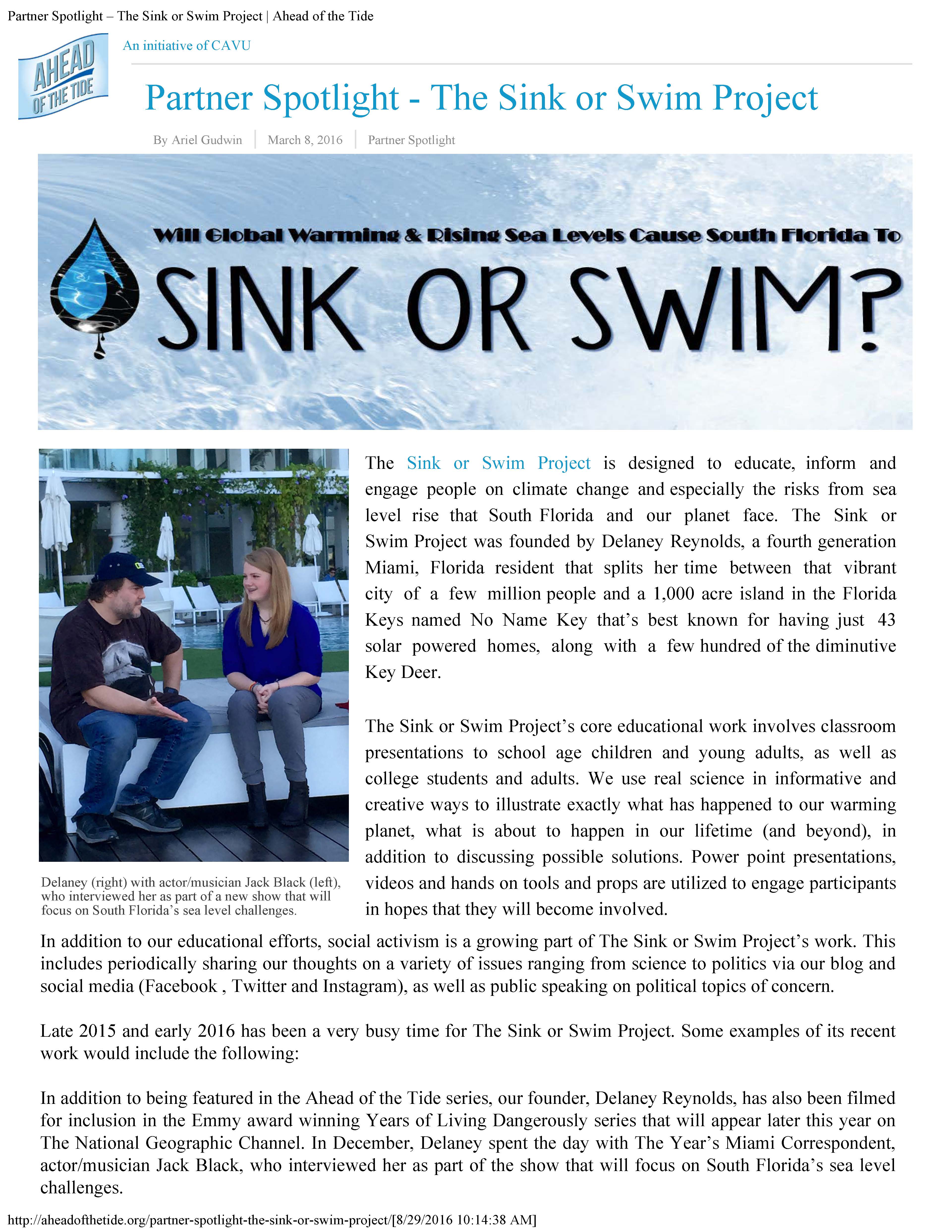 Partner Spotlight – The Sink oim Project _ Ahead of the Tide 1